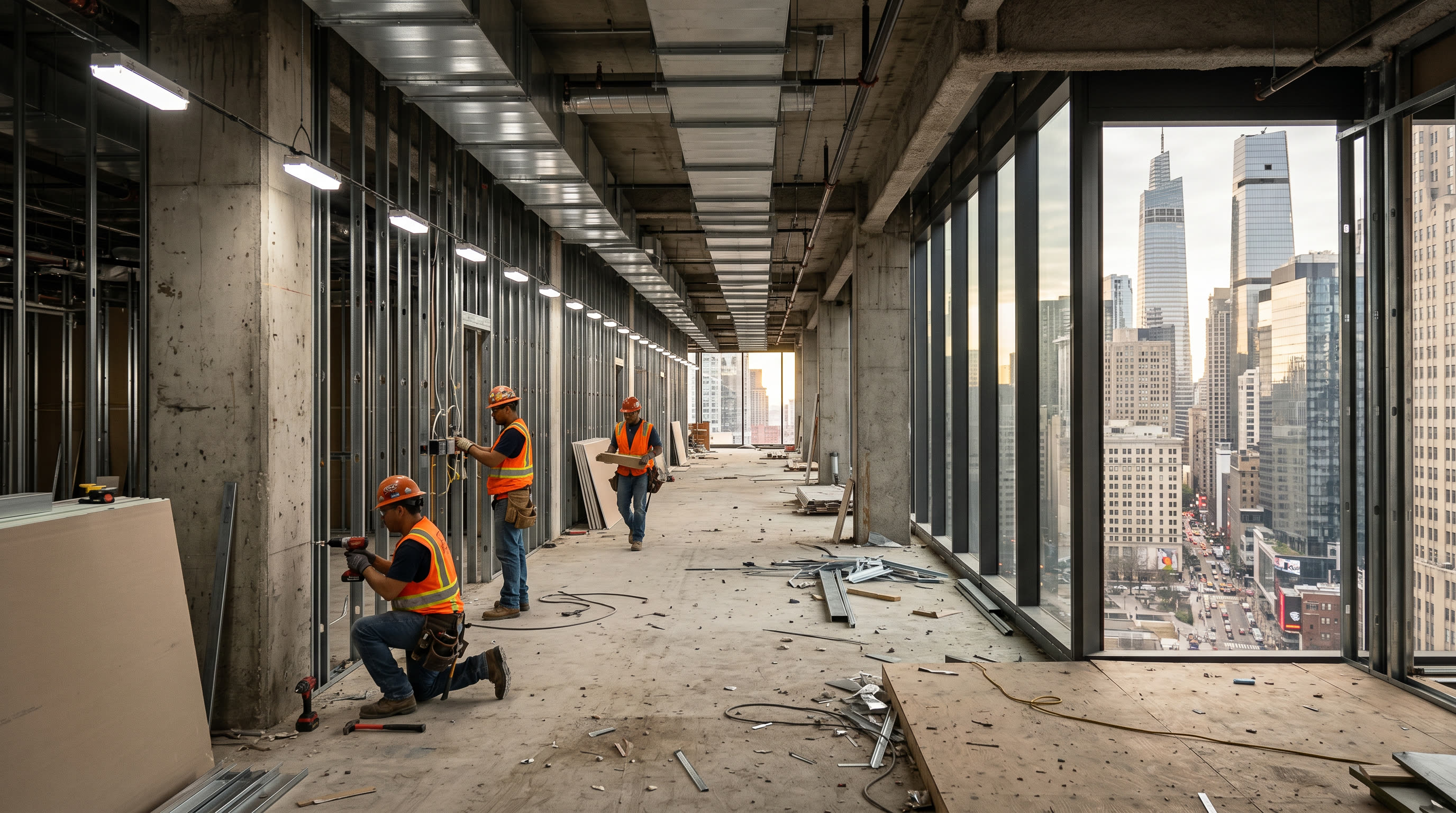 Construction site lighting