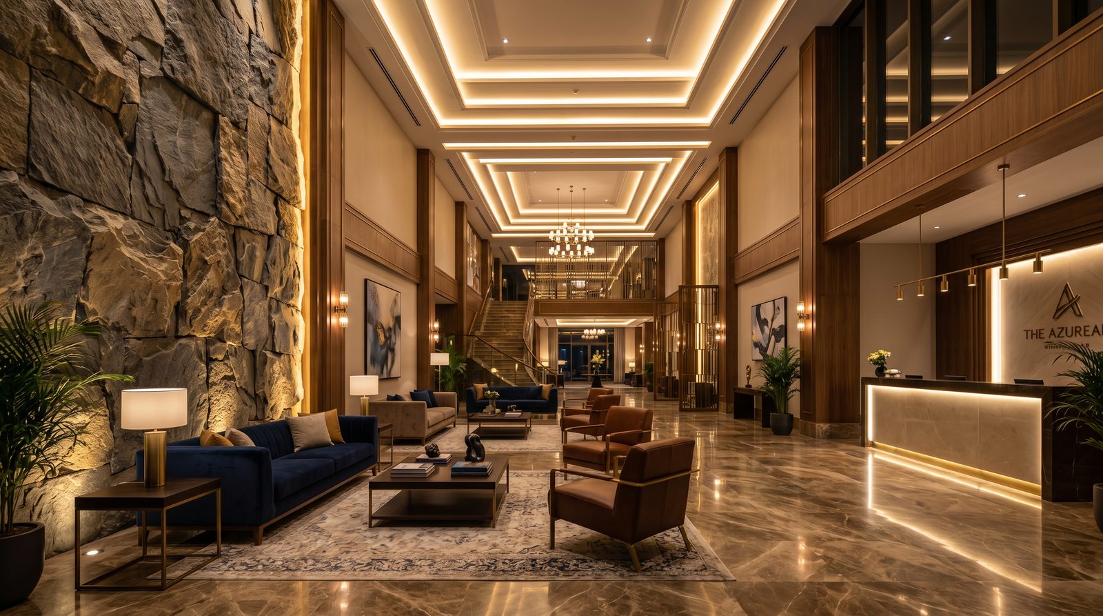 Clear-Vu Architectural LED linear fixtures installed in a commercial corridor