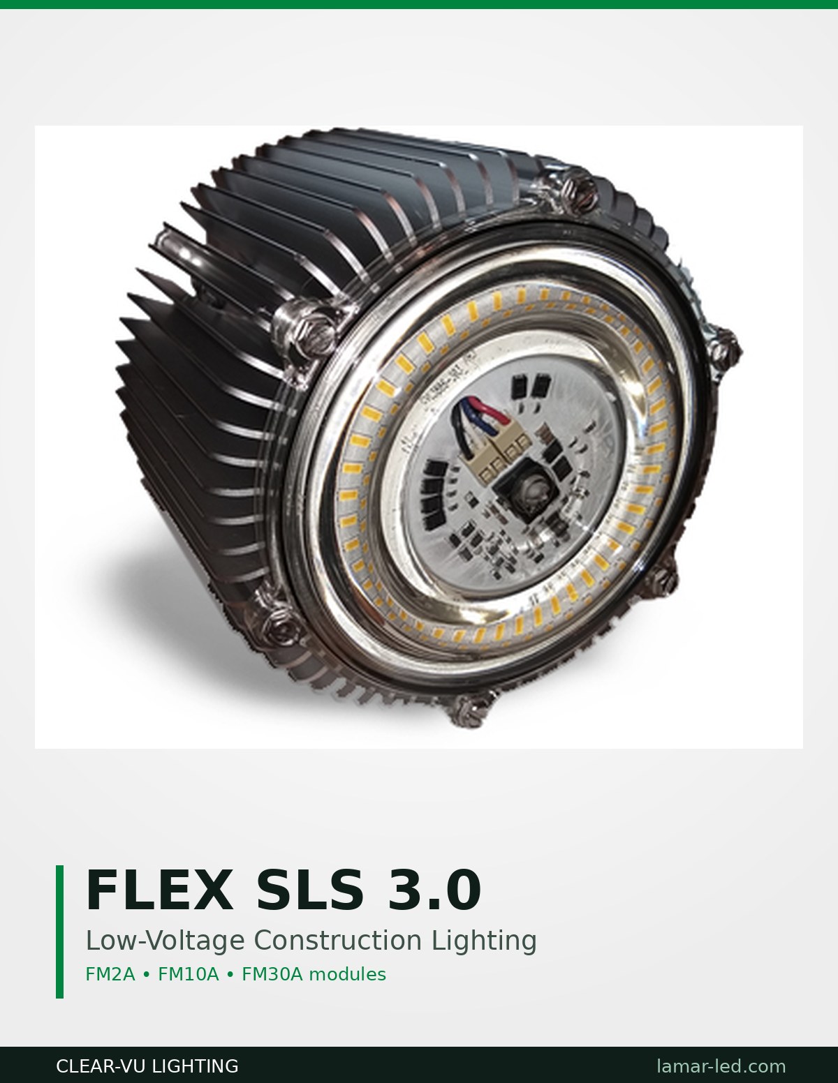 FLEX SLS 3.0 low-voltage construction lighting system &mdash; brochure cover